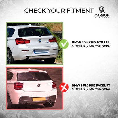 1 Series - F20/F21 Facelift LCI: Gloss Black Double Slat Grill 15-19