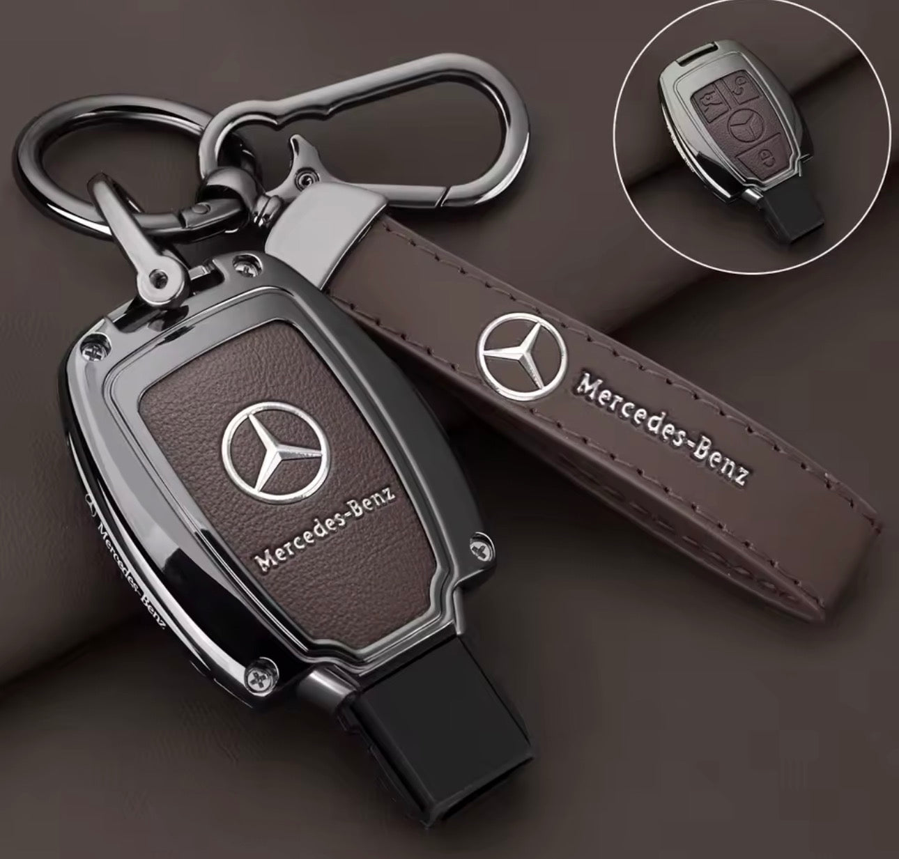 Mercedes-Benz Alloy Zinc Leather Key Cover