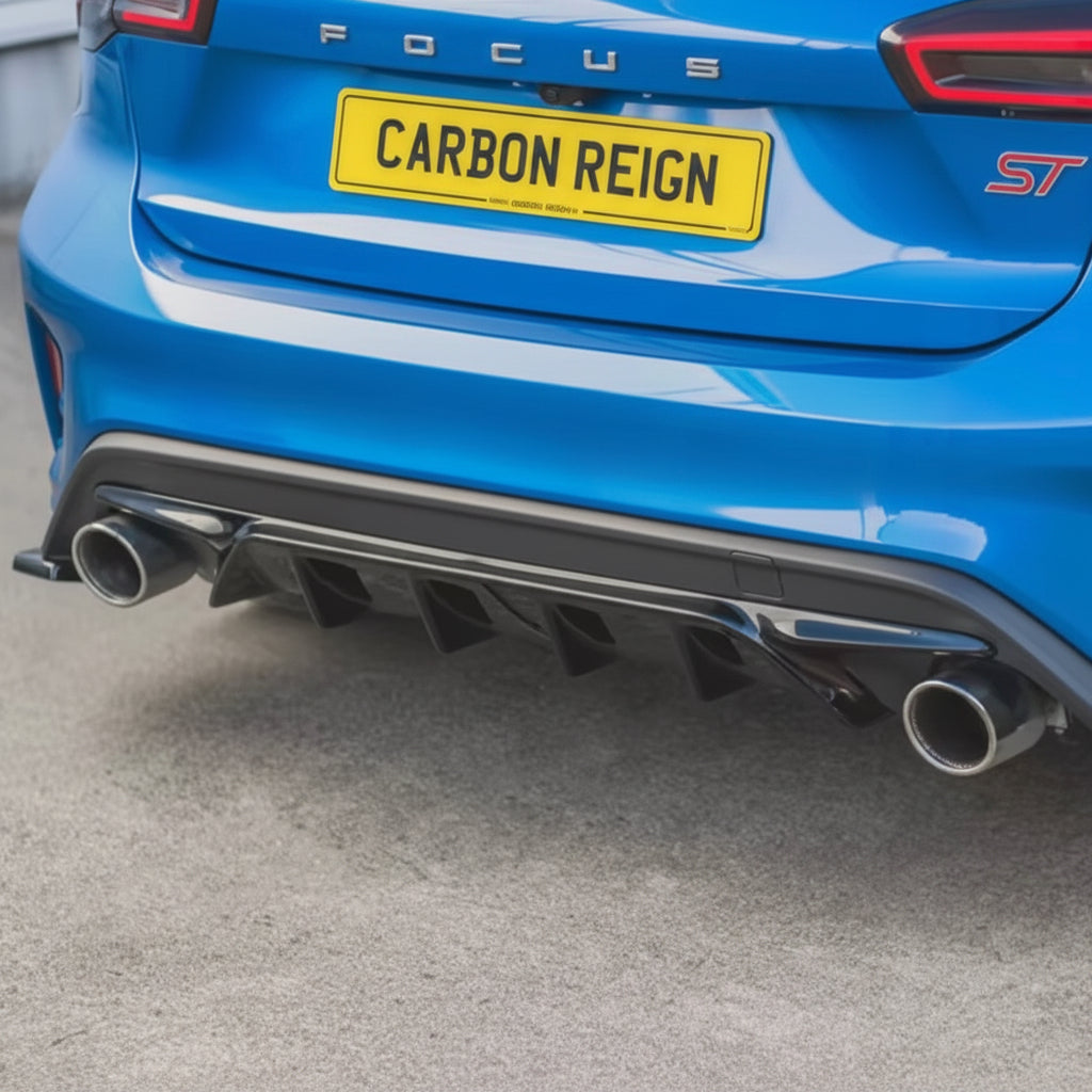 Ford Focus Gloss Black Maxton Style Rear Diffuser