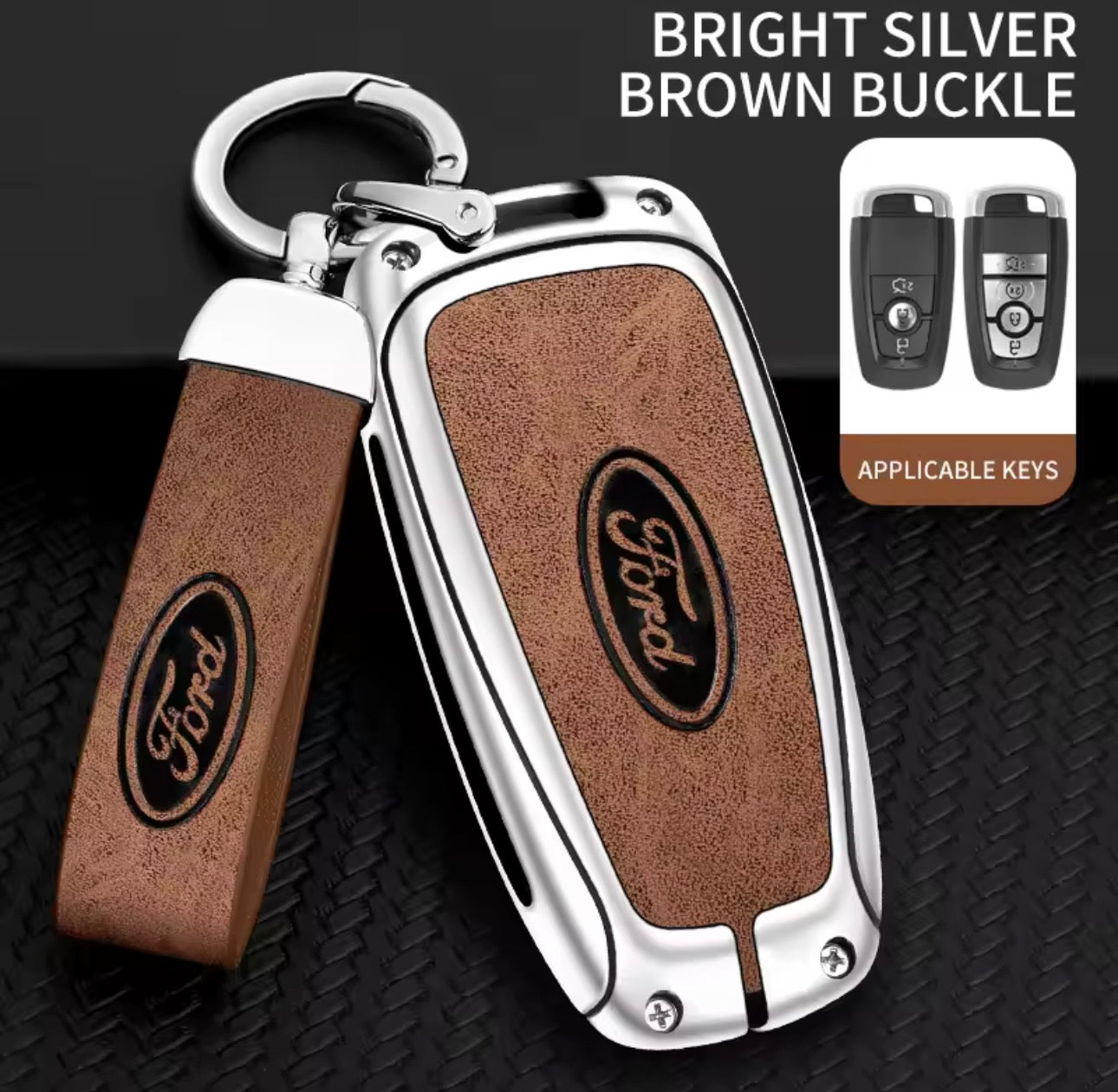 Ford Alloy Zinc Leather Key Cover