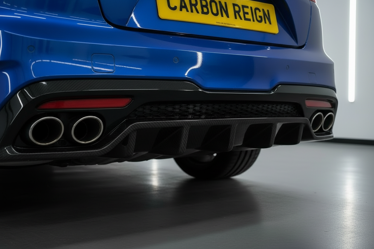 Kia Stinger Gloss Black Diffuser Rear Posterior Lip