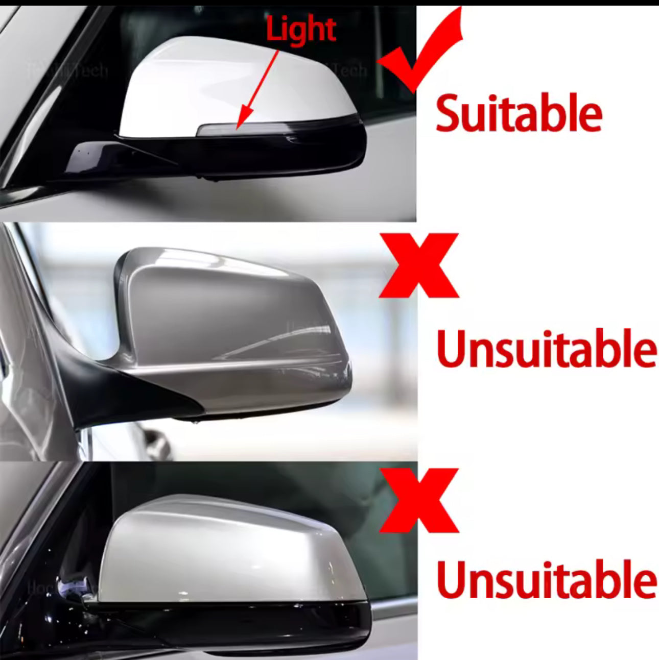 BMW 6 SERIES CARBON FIBER/GLOSS BLACK MIRROR CAPS