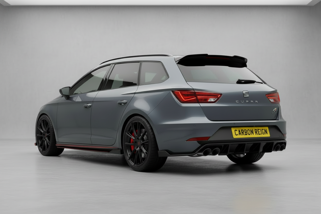 Seat Leon Gloss Black Maxton Design Dual Exhaust