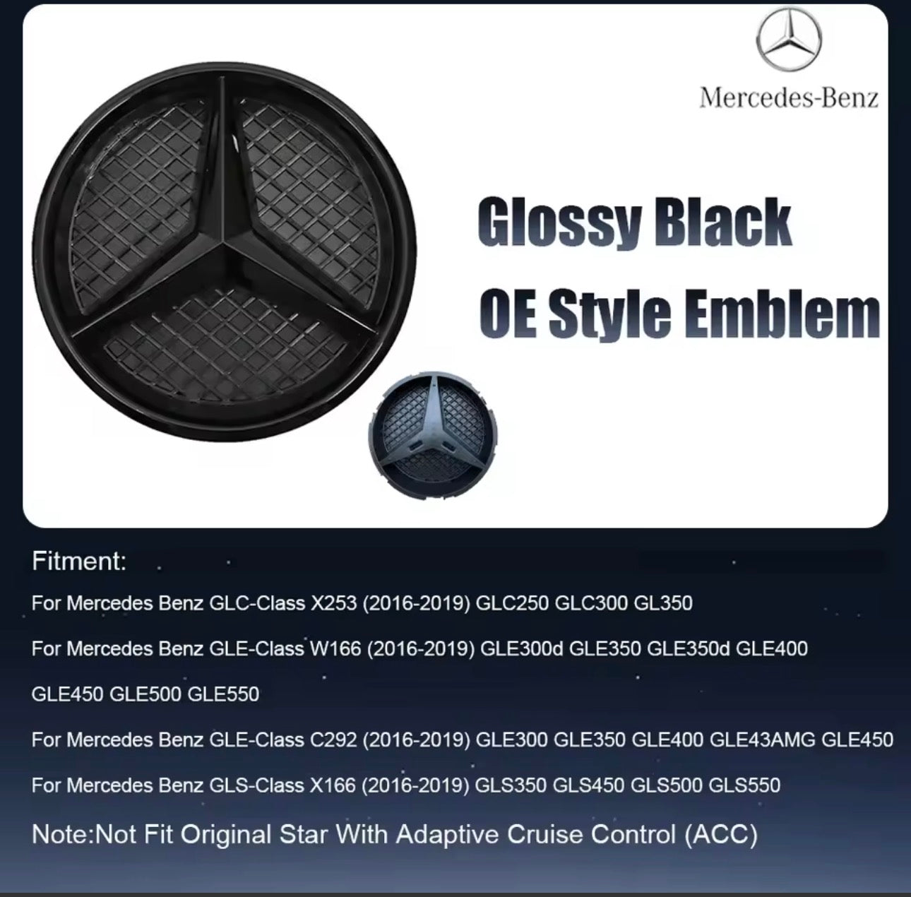 Mercedes-Benz Front Grill Badge