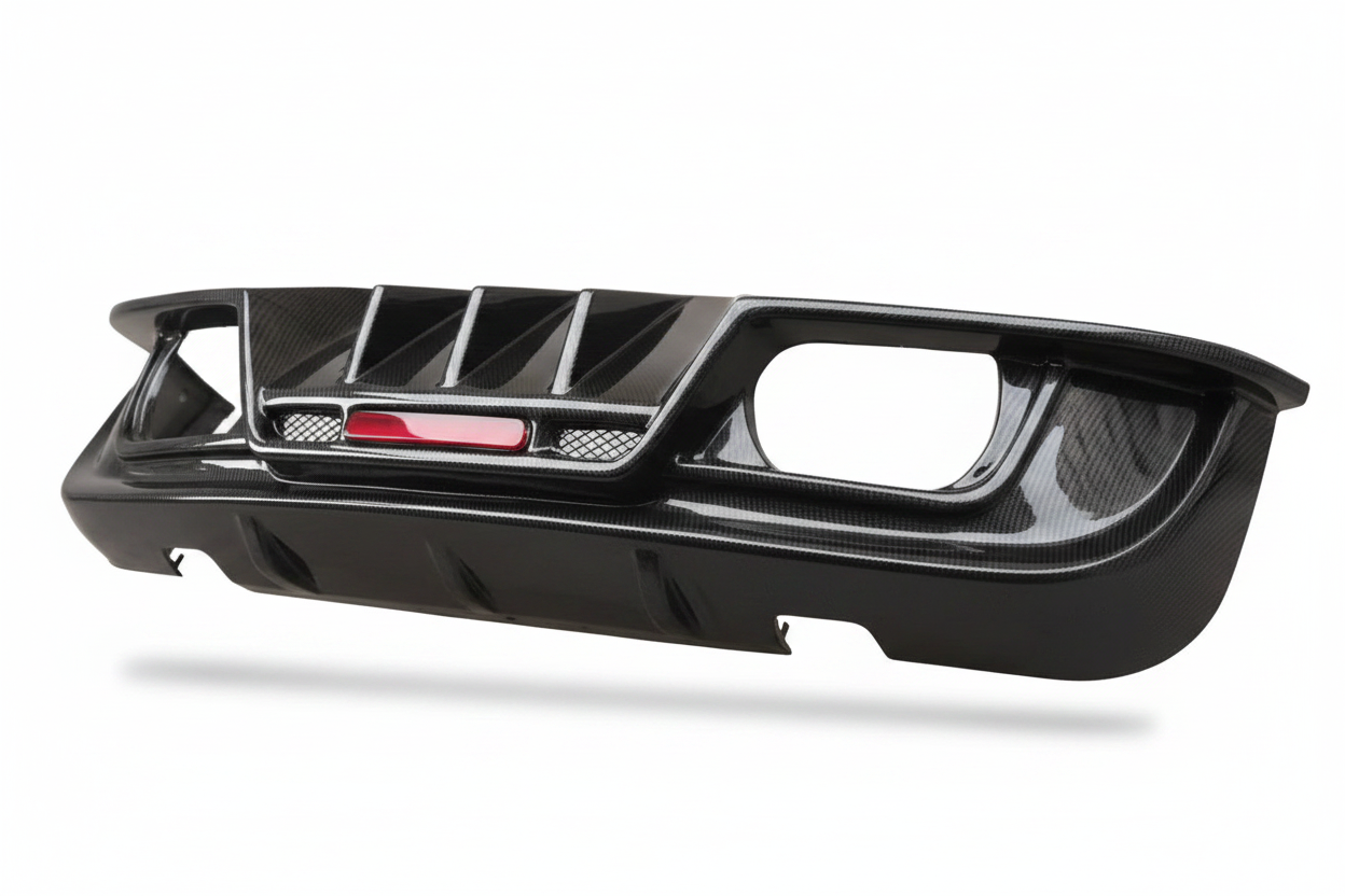 Jaguar XE Carbon Fiber Rear Dual Exhaust Diffuser