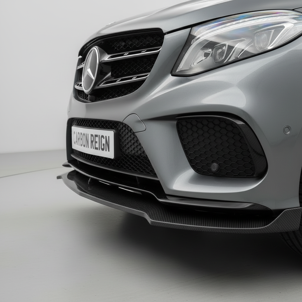 Mercedes GLE Maxton Gloss Black Design Front Lip Splitter