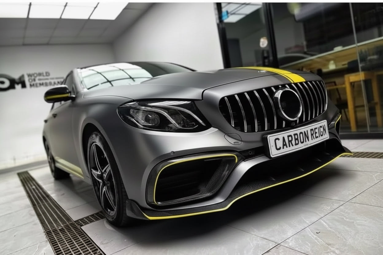 Mercedes E Class Carbon Fiber Fog Lamp Grill Covers