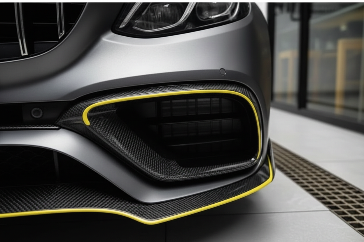 Mercedes E Class Carbon Fiber Fog Lamp Grill Covers