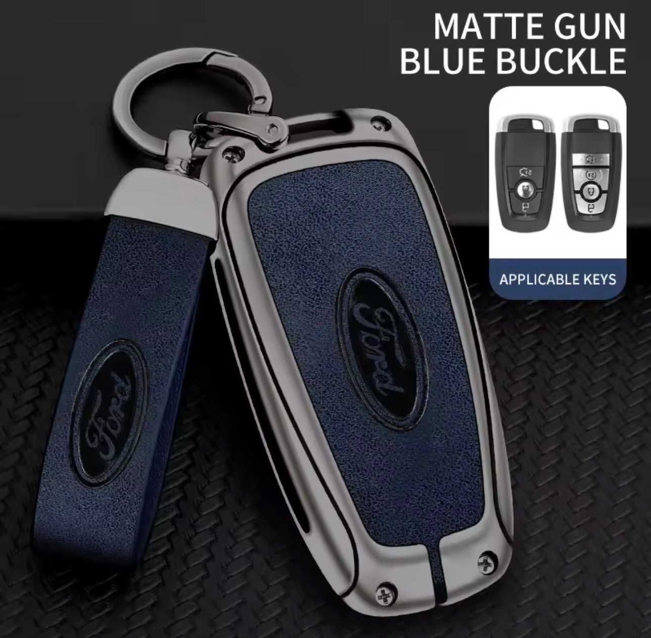Ford Alloy Zinc Leather Key Cover