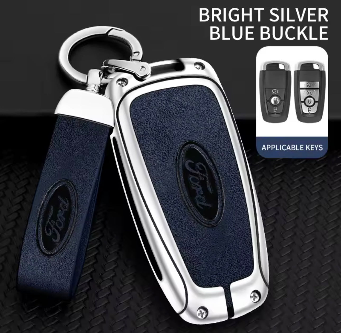 Ford Alloy Zinc Leather Key Cover