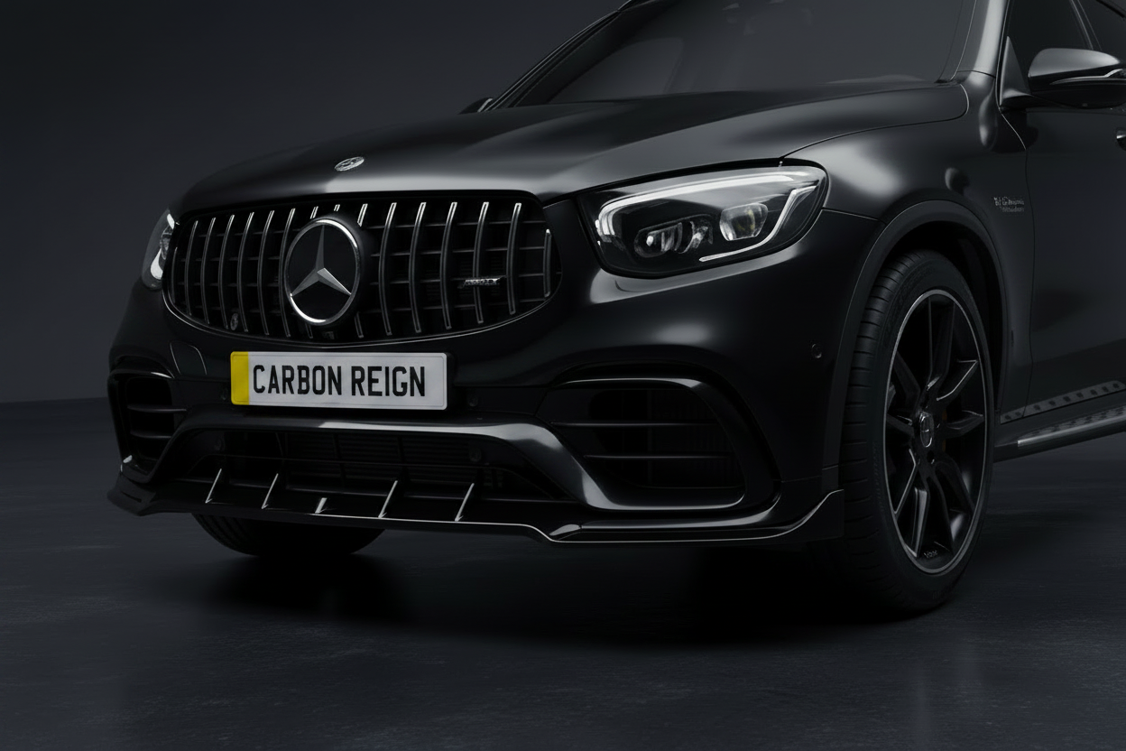 Mercedes GLC Maxton Design Gloss Black Front Lip Splitter