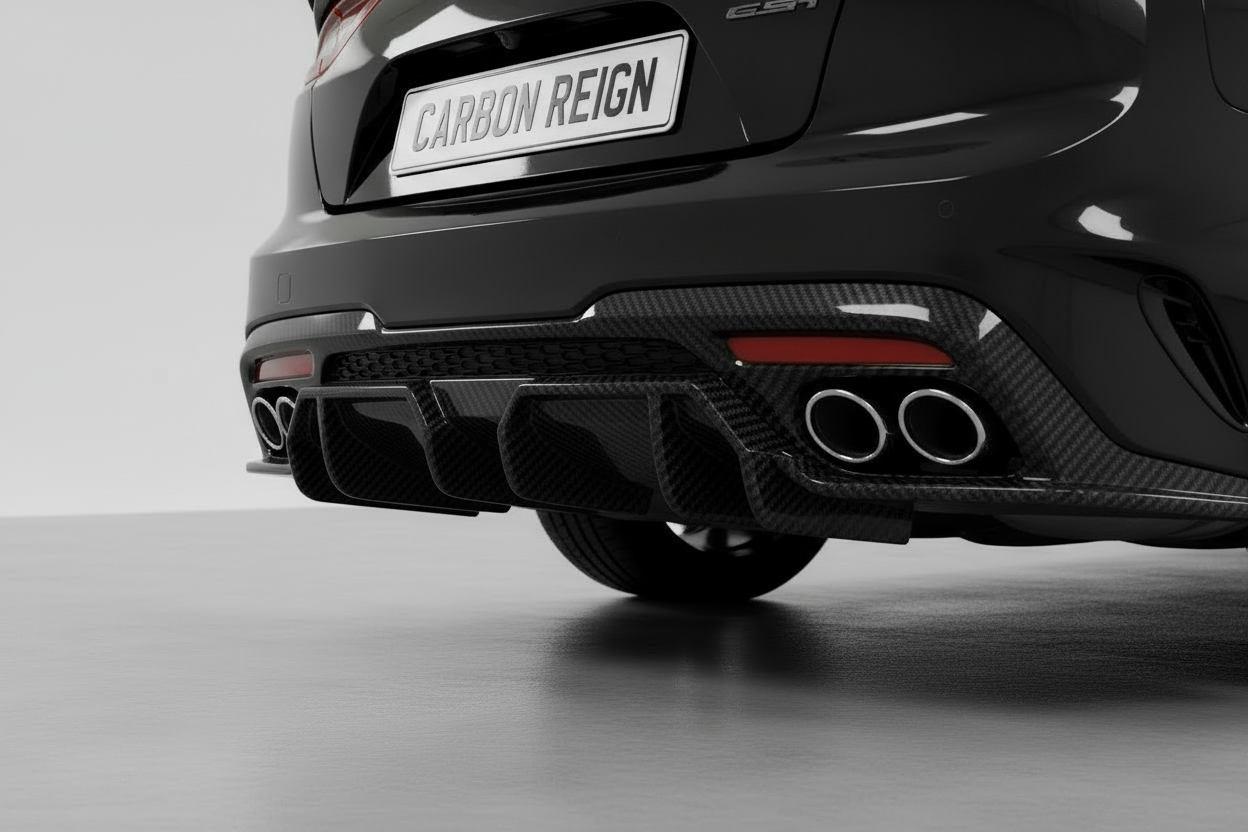Kia Stinger Carbon Fiber Rear Bumper Diffuser
