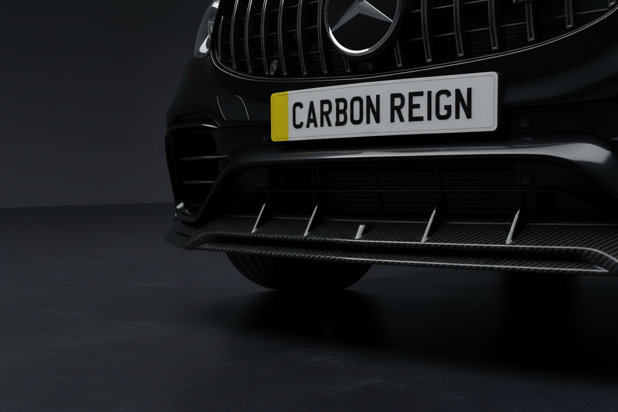 Mercedes GLC Maxton Design Gloss Black Front Lip Splitter