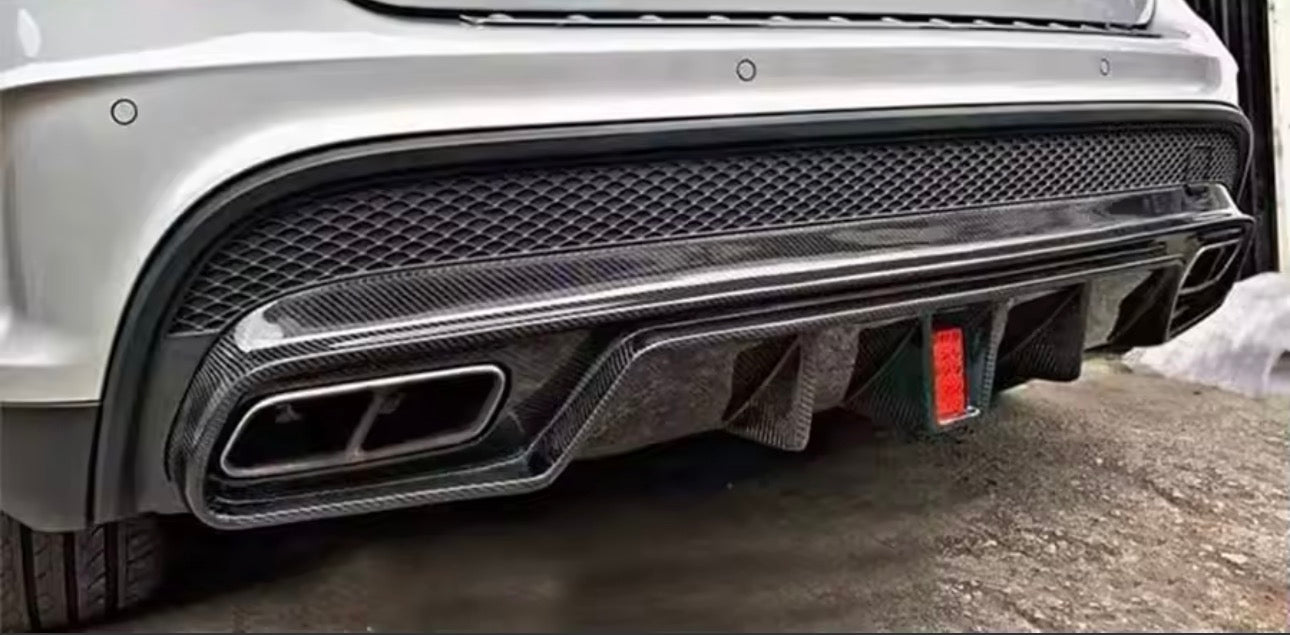 Mercedes GLA Carbon Fiber Rear Diffuser with LED Light