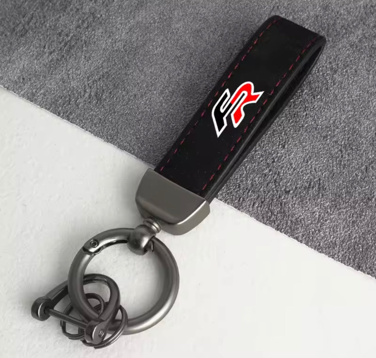 SEAT FR Logo Suede Key Ring