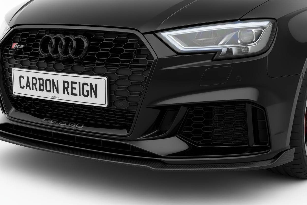 Audi A3 Full RS3 Front Bumper Package Inc Bumper, Grill, Front Splitter, Fog Lamps