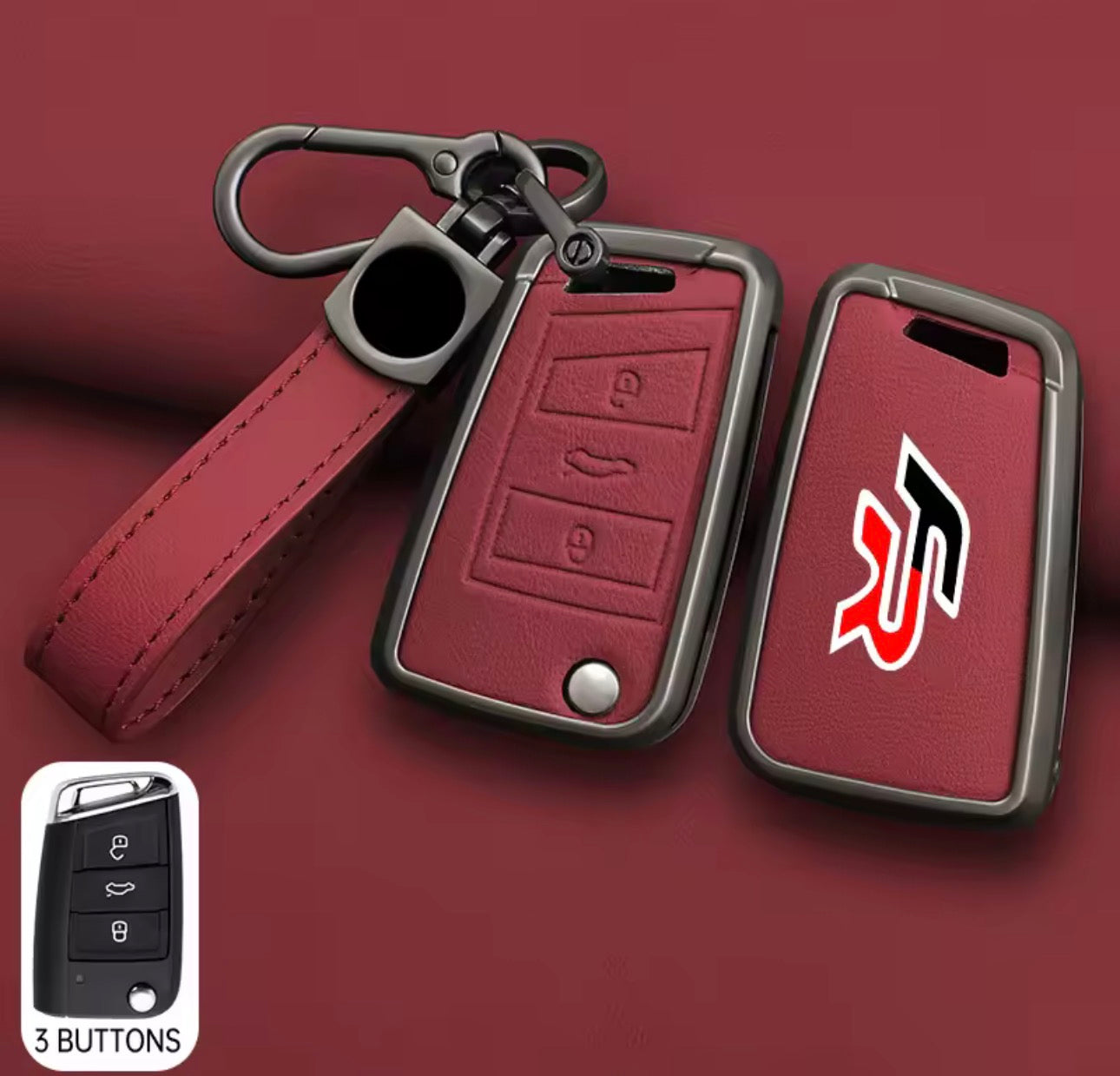 Seat FR Leather Zinc Alloy Key Cover