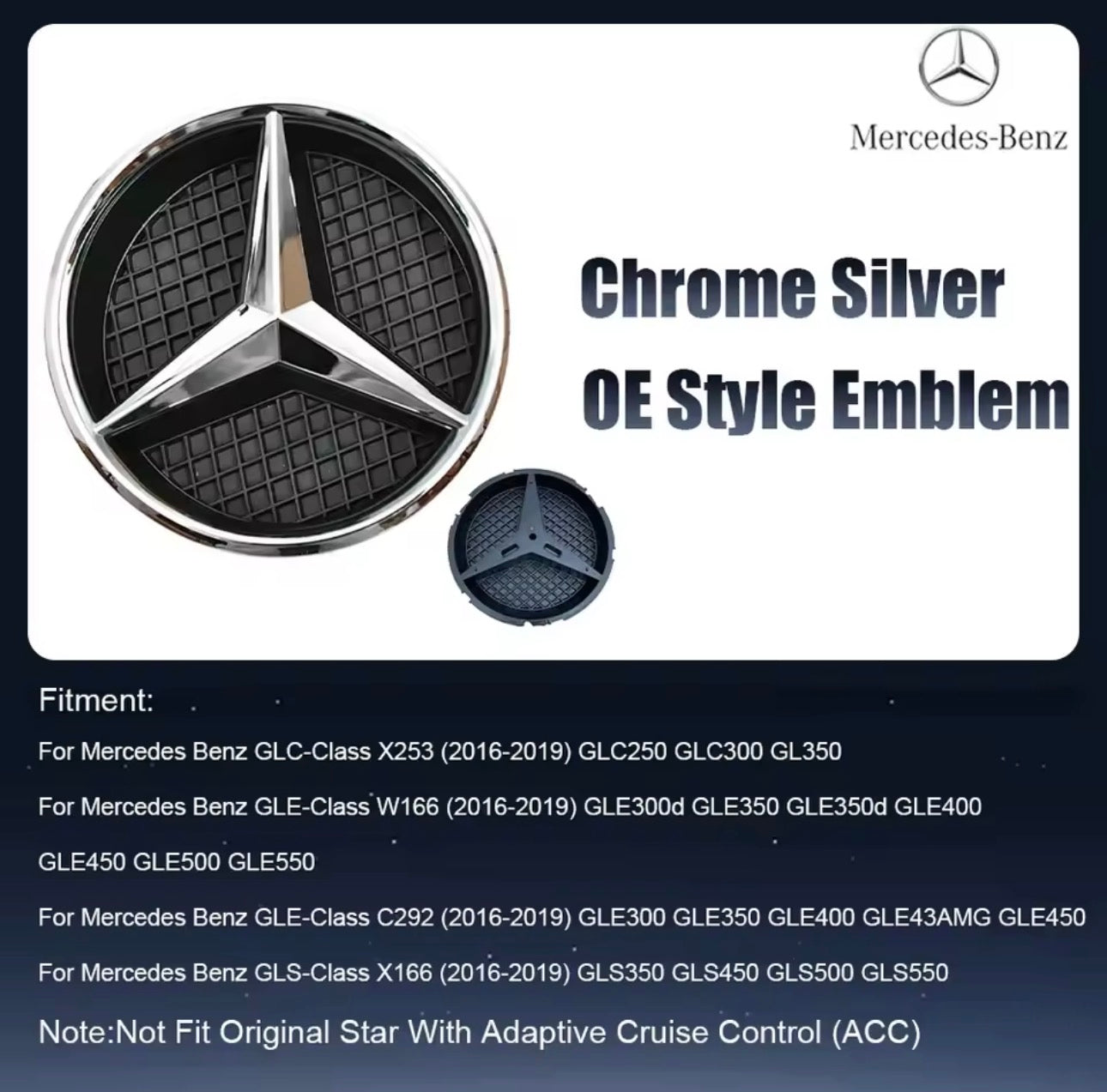 Mercedes-Benz Front Grill Badge