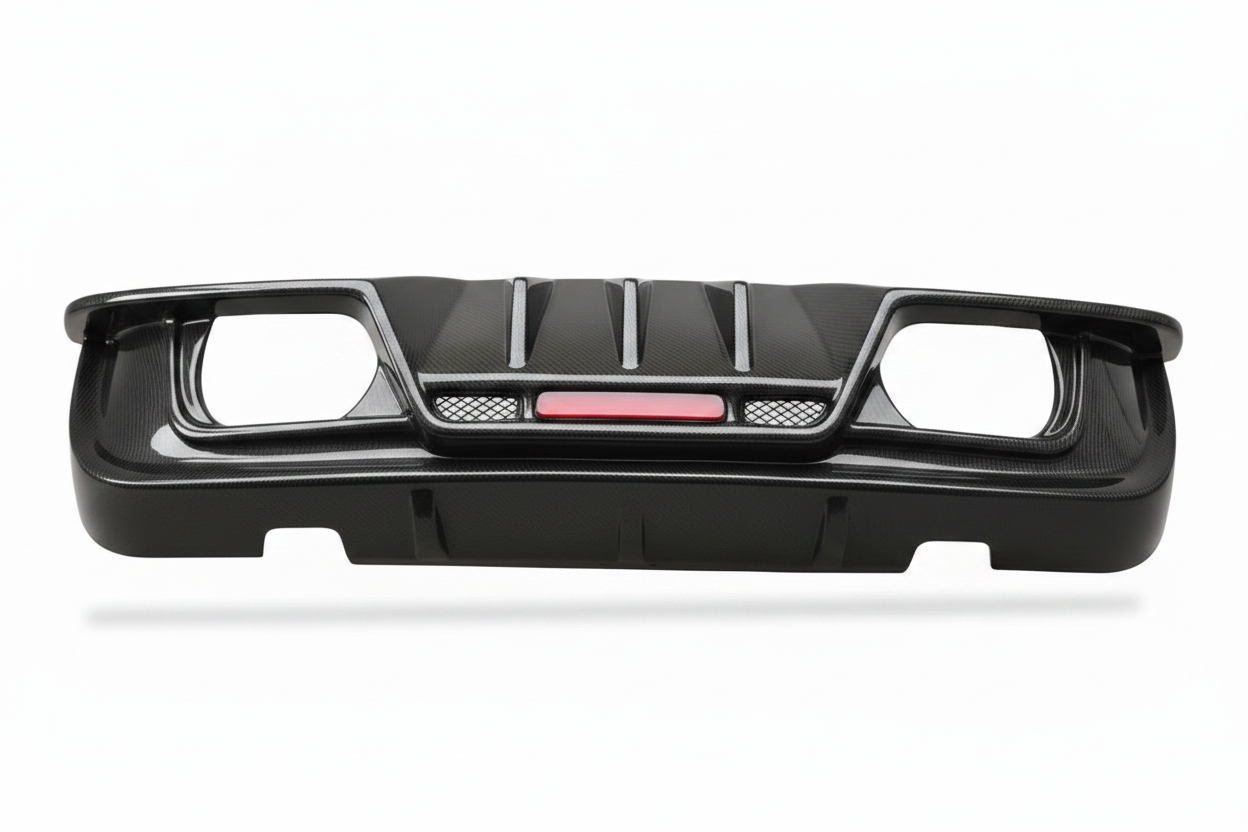 Jaguar XE Carbon Fiber Rear Dual Exhaust Diffuser