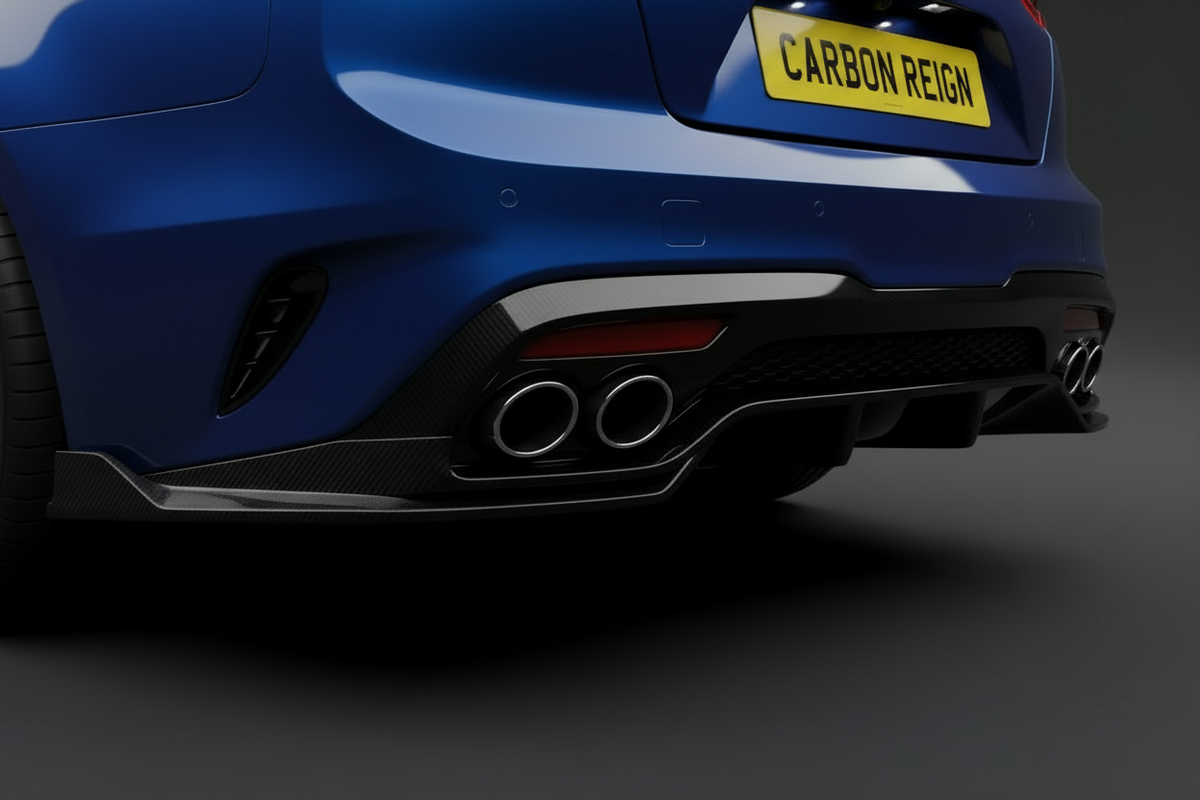 Kia Stinger Gloss Black Rear Bumper Splitter