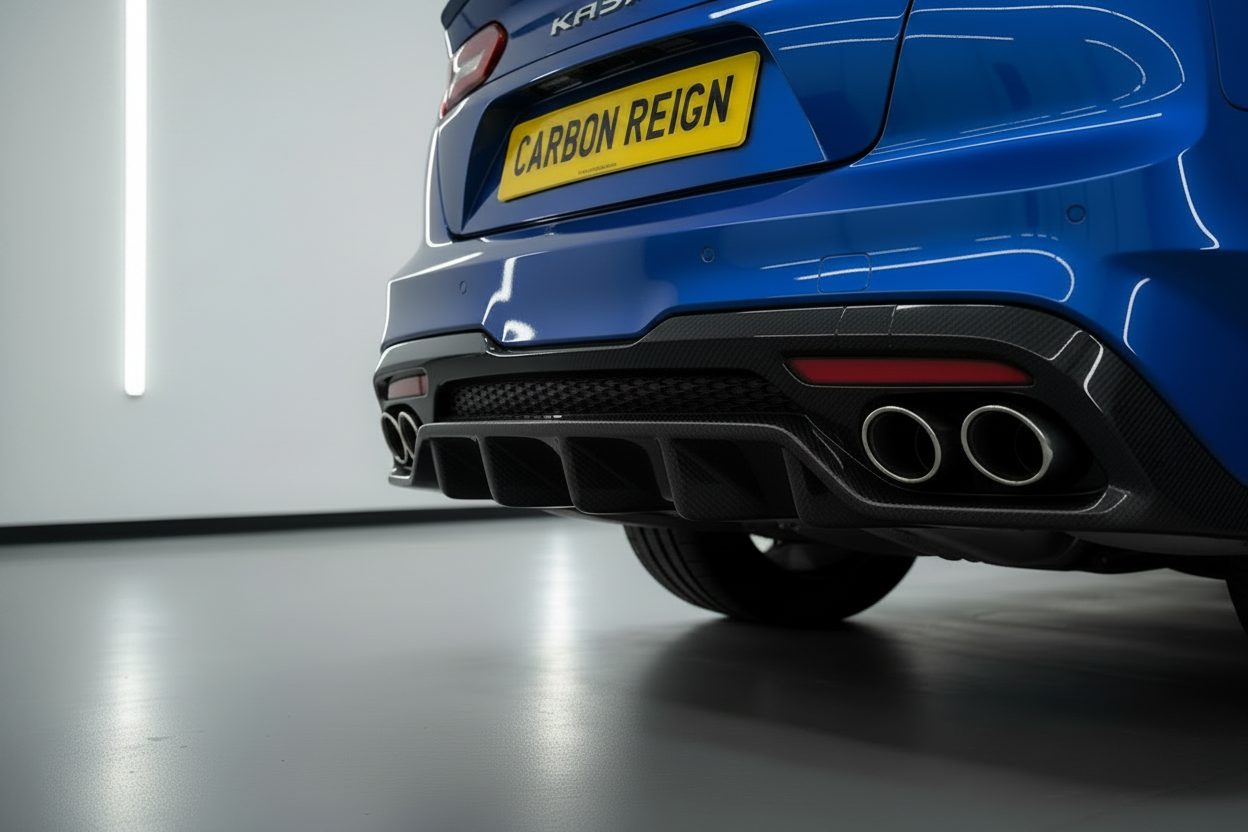 Kia Stinger Carbon Fiber Diffuser Rear Posterior Lip