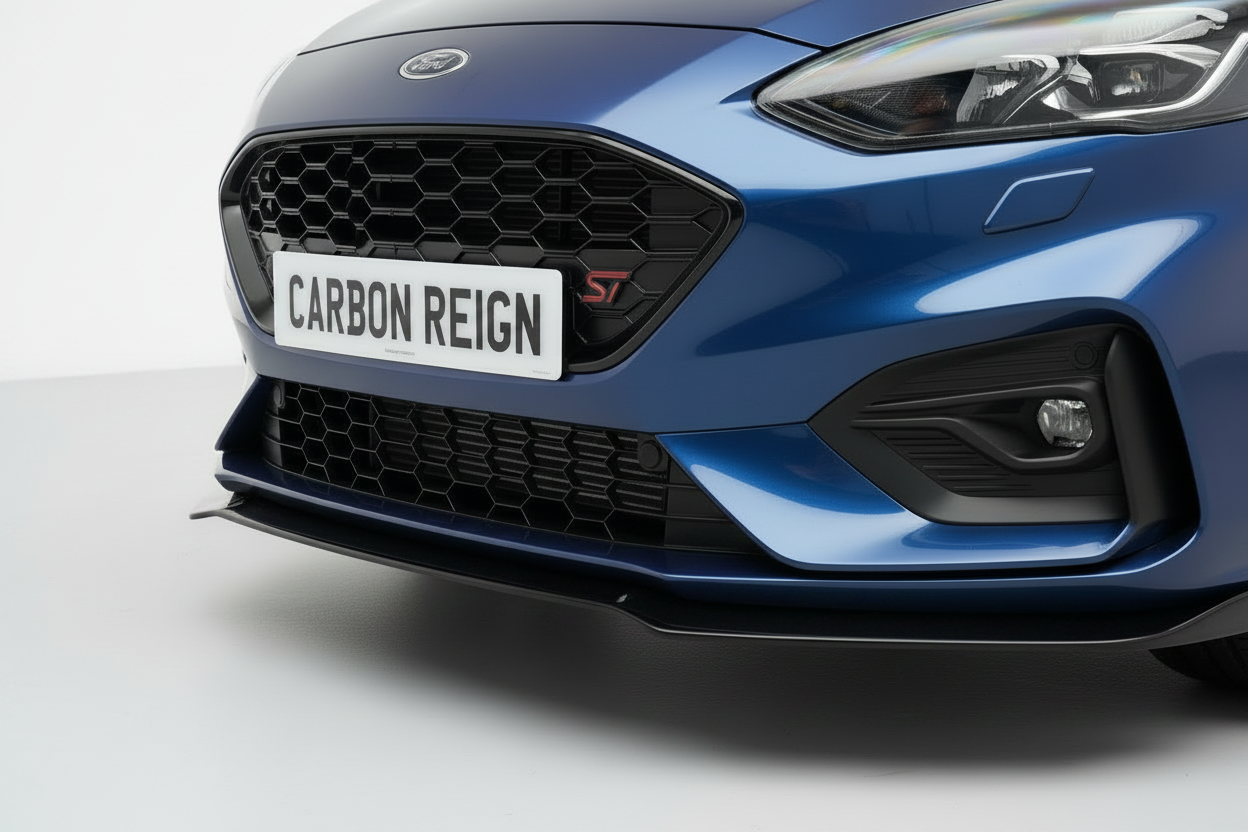 Ford Focus 2019+ Glos Black Front Lip Splitter