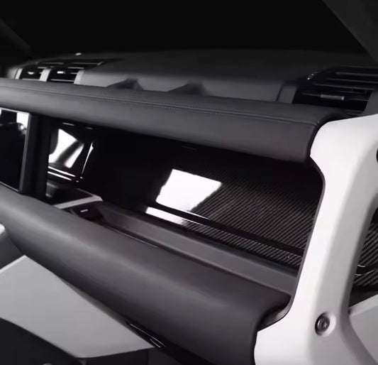Land Rover Defender Carbon Fiber Dashboard Wordmark Panel