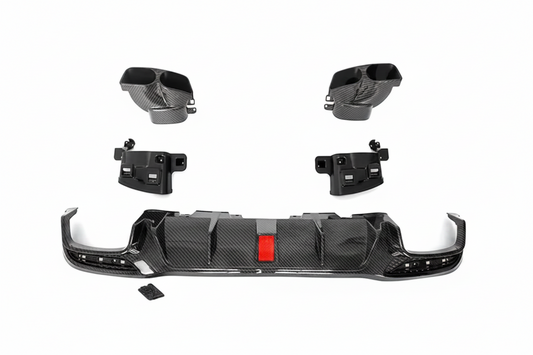 Mercedes GLE Maxton Design Carbon Fiber Rear Diffuser With LED Light