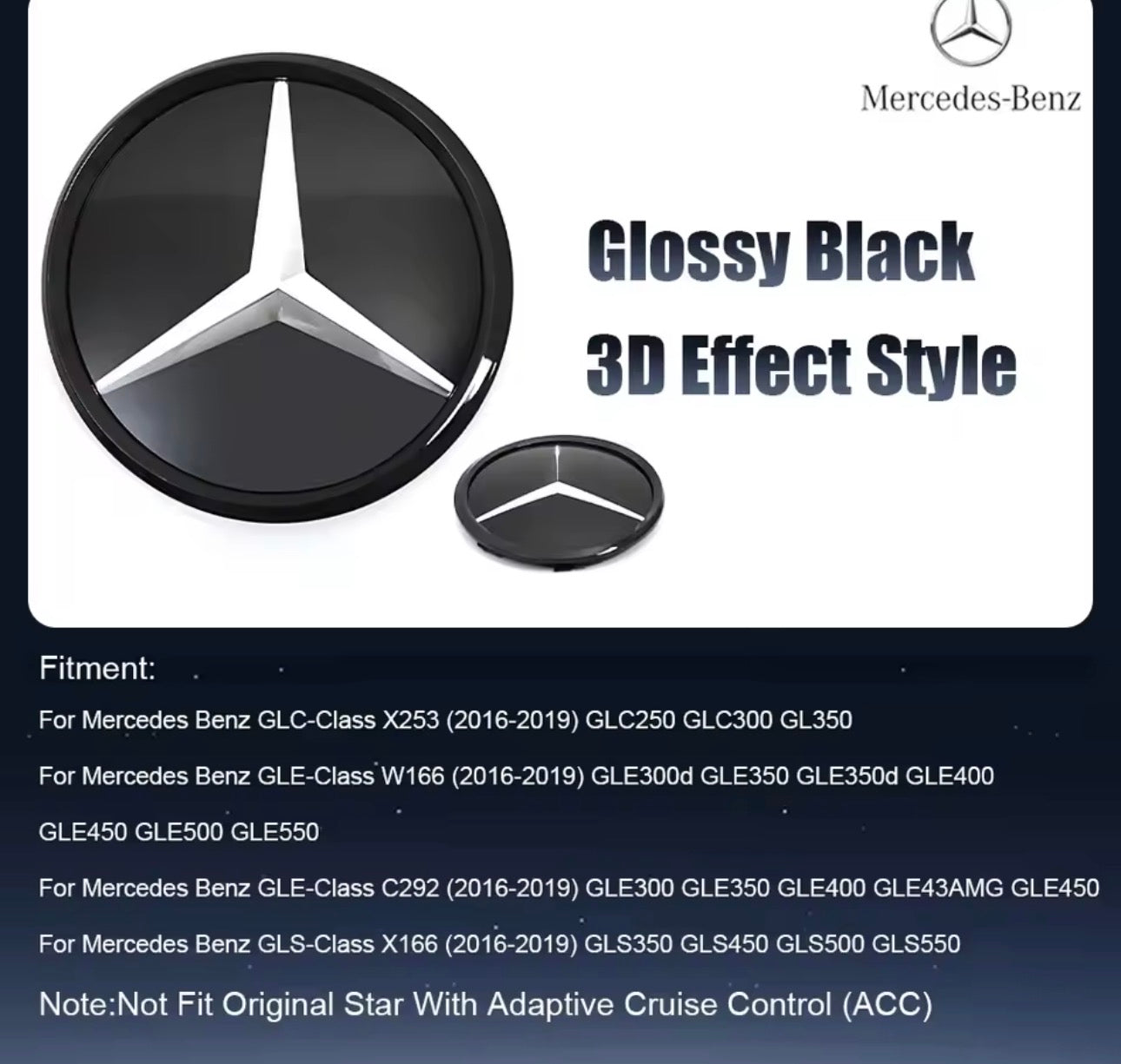 Mercedes-Benz Front Grill Badge