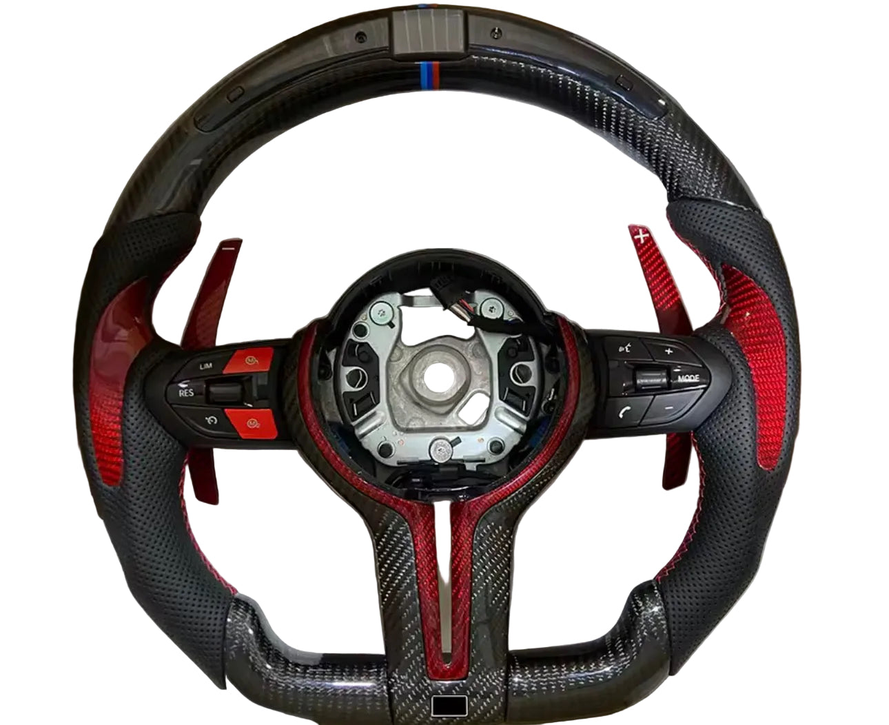 BMW LED Carbon Fiber Flat Bottom Steering Wheel