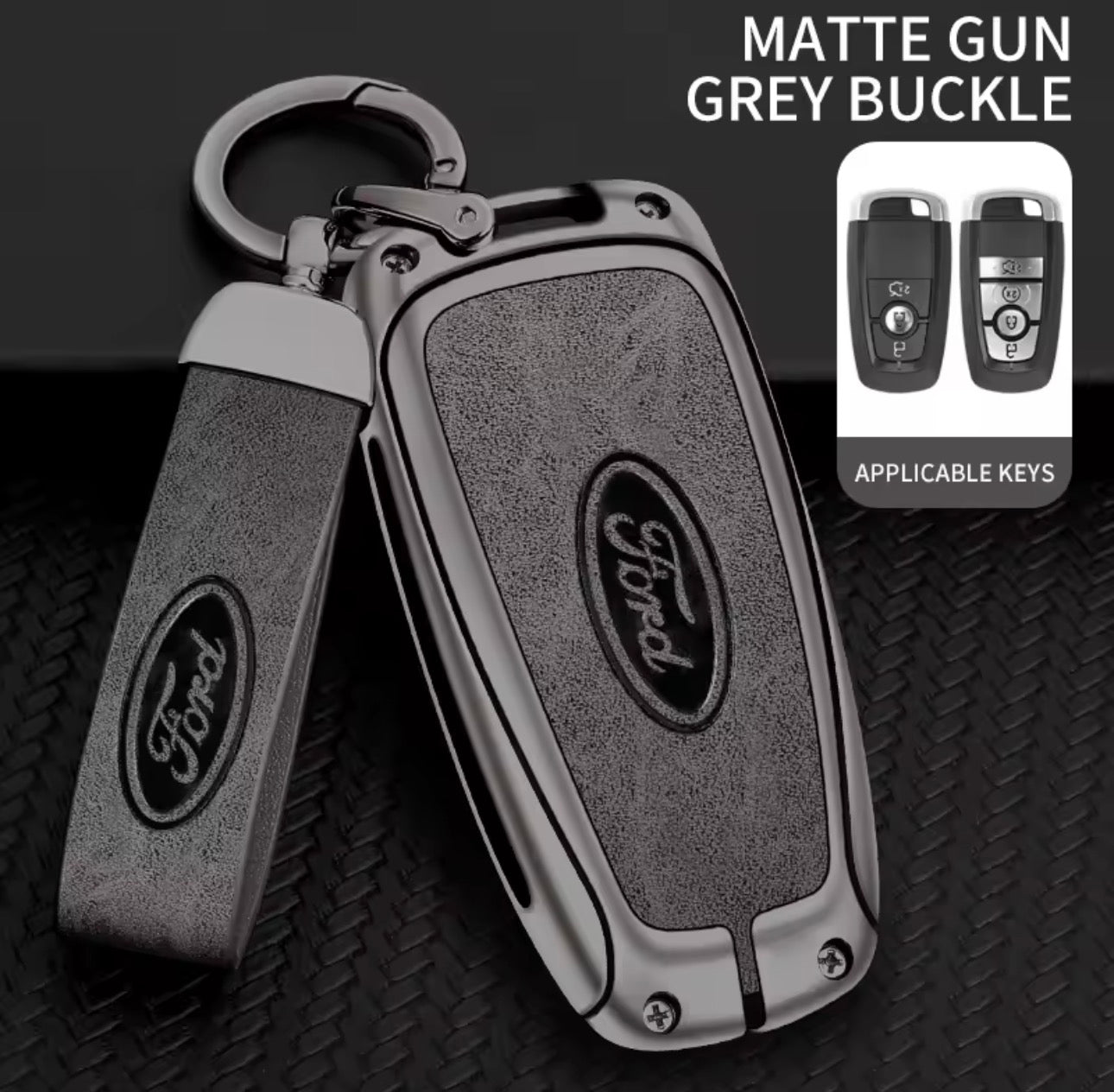 Ford Alloy Zinc Leather Key Cover