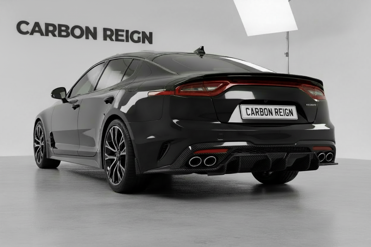 Kia Stinger Carbon Fiber Rear Bumper Diffuser
