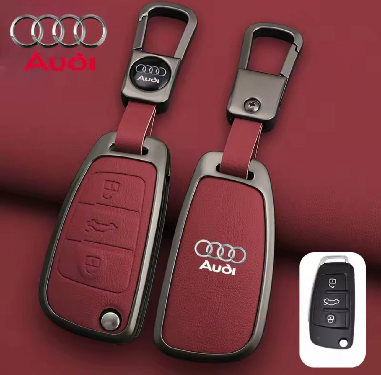 Audi Leather Key Cover