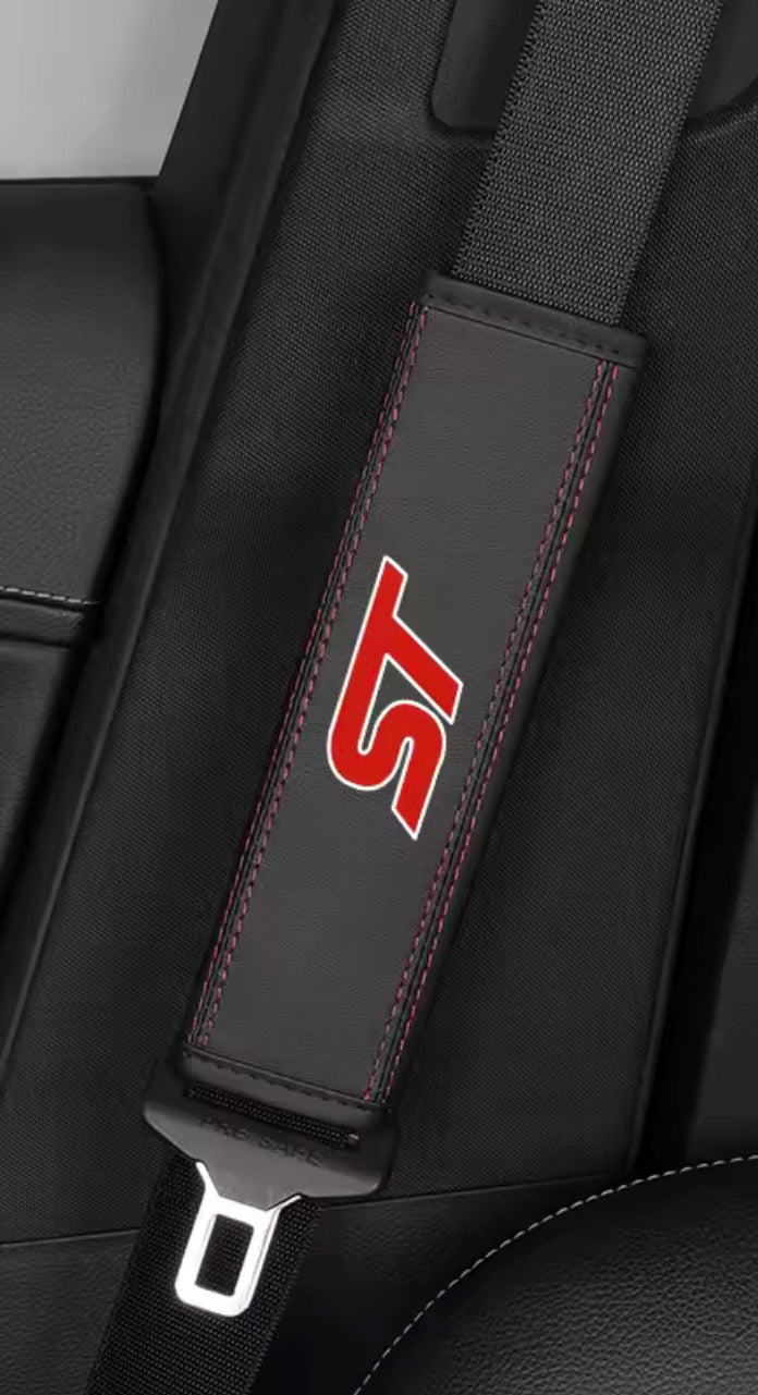 Ford ST Leather Seatbelt Shoulder Cover | Carbon Reign