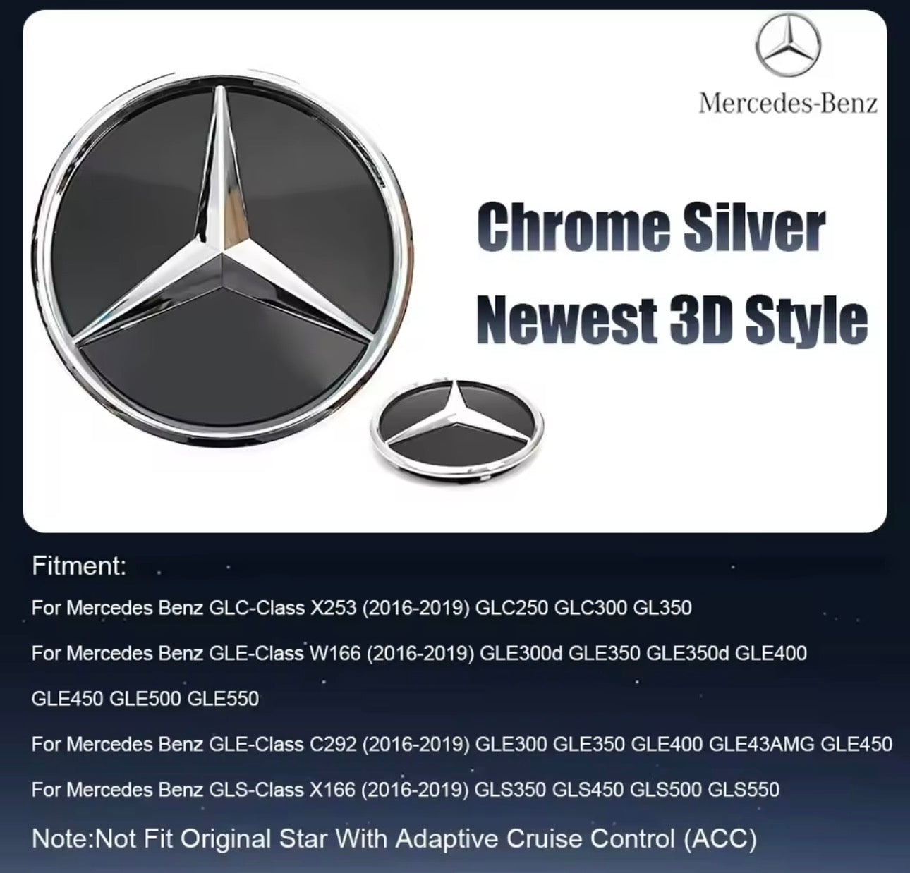 Mercedes-Benz Front Grill Badge