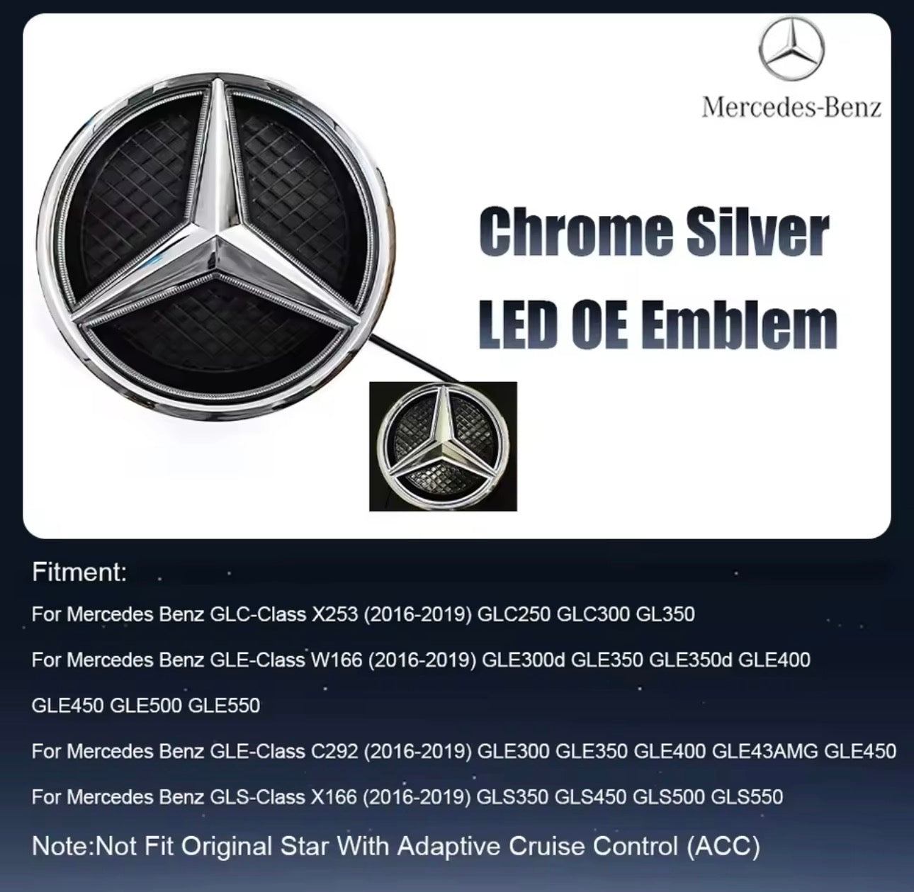 Mercedes-Benz Front Grill Badge
