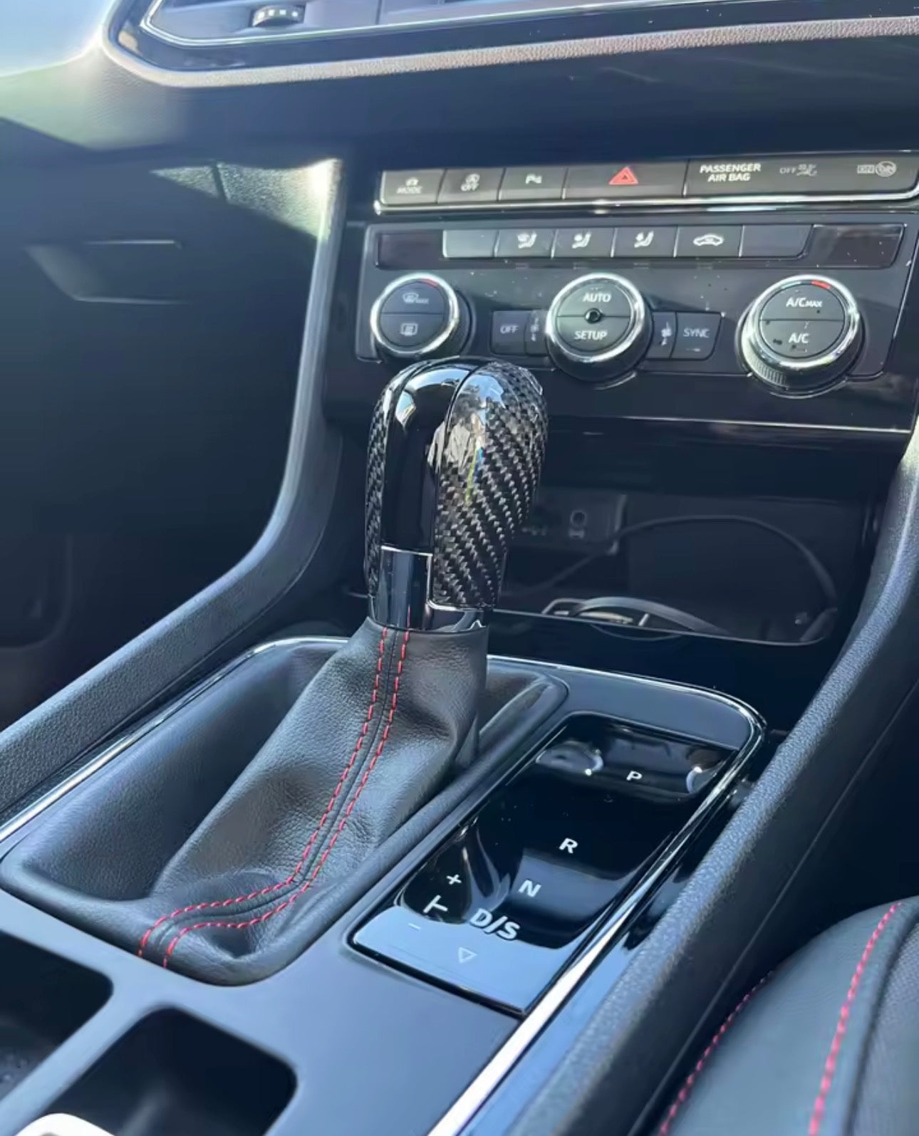 Volkswagen Carbon Fiber Gear Knob Cover