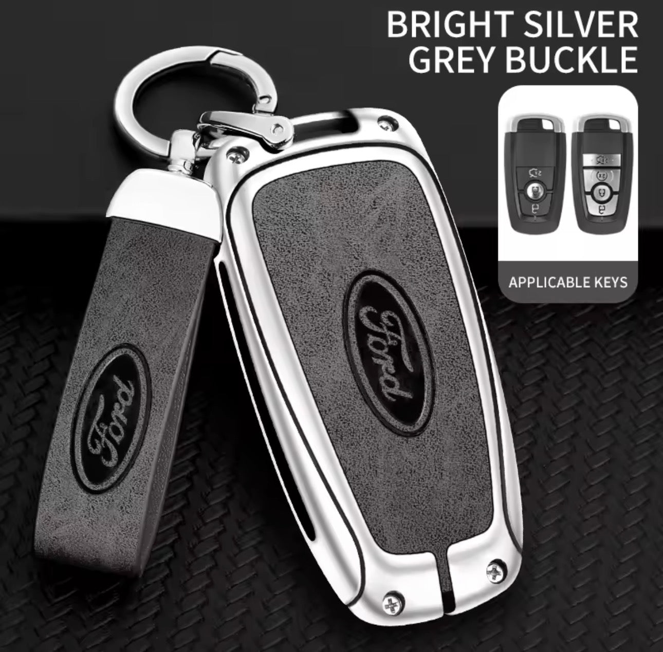 Ford Alloy Zinc Leather Key Cover