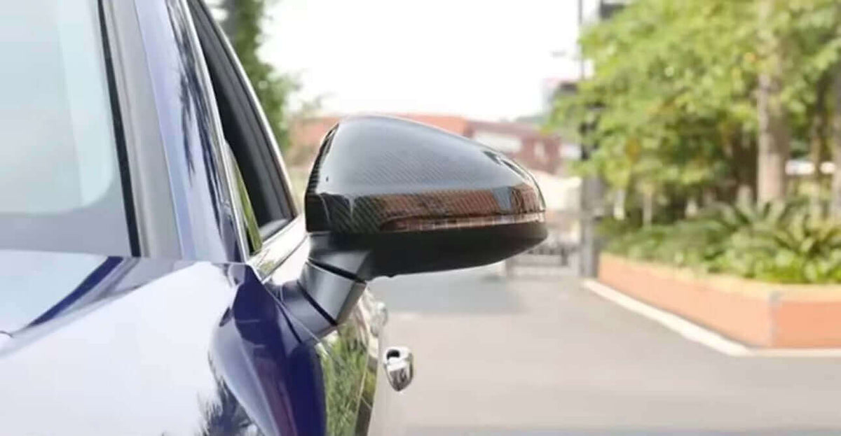 Audi A4 Carbon Fiber No Lane Assist Mirror Caps