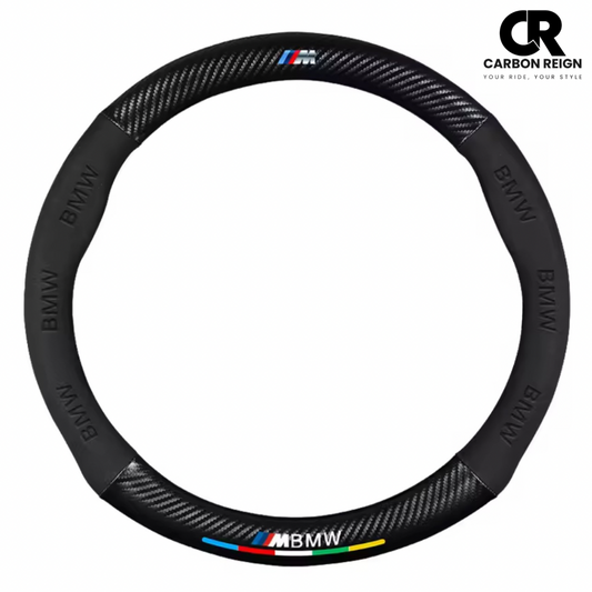BMW CARBON FIBRE SUEDE STEERING WHEEL COVER