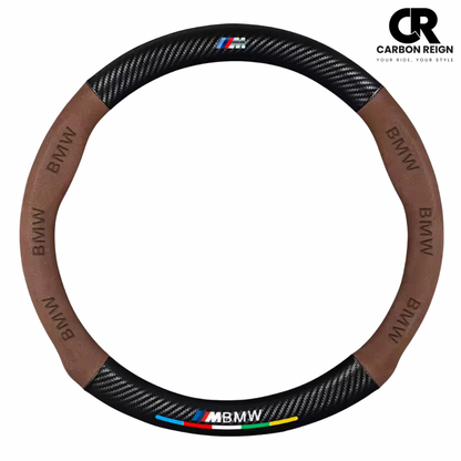 BMW CARBON FIBRE SUEDE STEERING WHEEL COVER