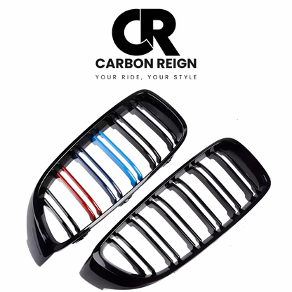 BMW 4 SERIES DOUBLE SLAT GRILL - GLOSS BLACK/CARBON FIBER 2013-2019