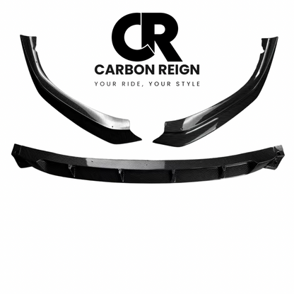 BMW 5 SERIES CARBON FIBER/GLOSS BLACK FRONT SPLITTER 2017-2020