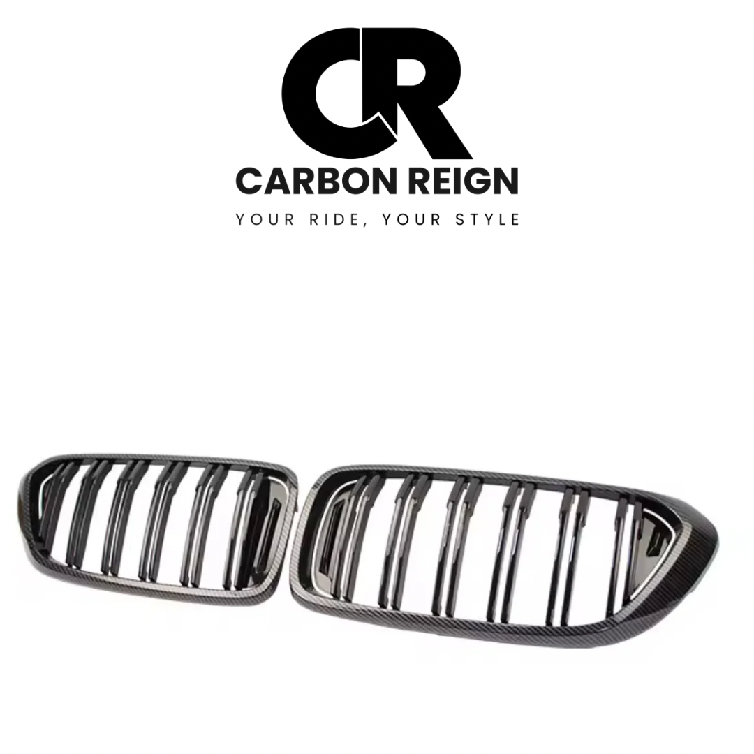 BMW 6 SERIES CARBON FIBER/GLOSS BLACK DOUBLE SLAT GRILL 2018-2020