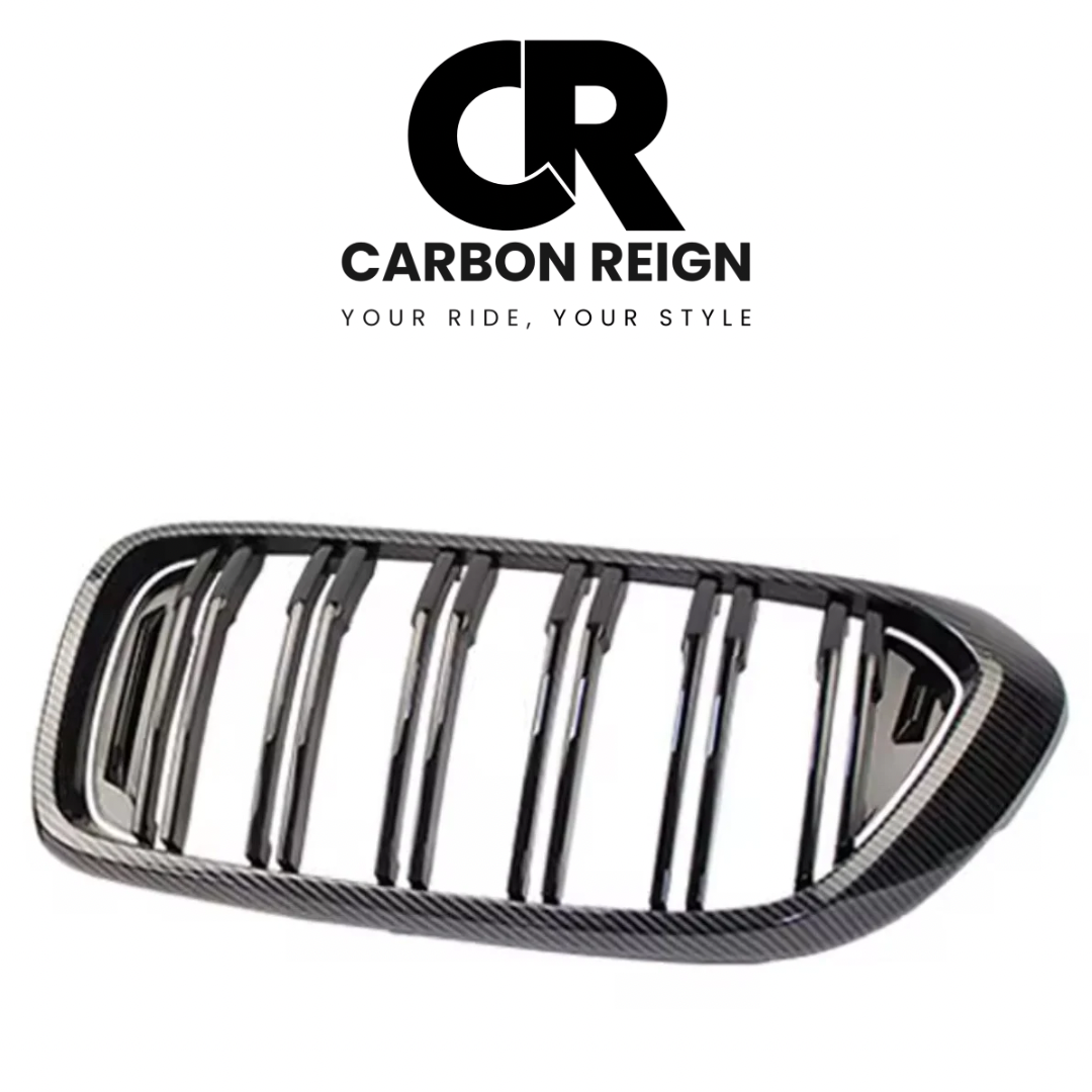 BMW 6 SERIES CARBON FIBER/GLOSS BLACK DOUBLE SLAT GRILL 2018-2020
