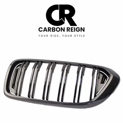 BMW 6 SERIES CARBON FIBER/GLOSS BLACK DOUBLE SLAT GRILL 2018-2020