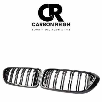 BMW 6 SERIES CARBON FIBER/GLOSS BLACK DOUBLE SLAT GRILL 2018-2020