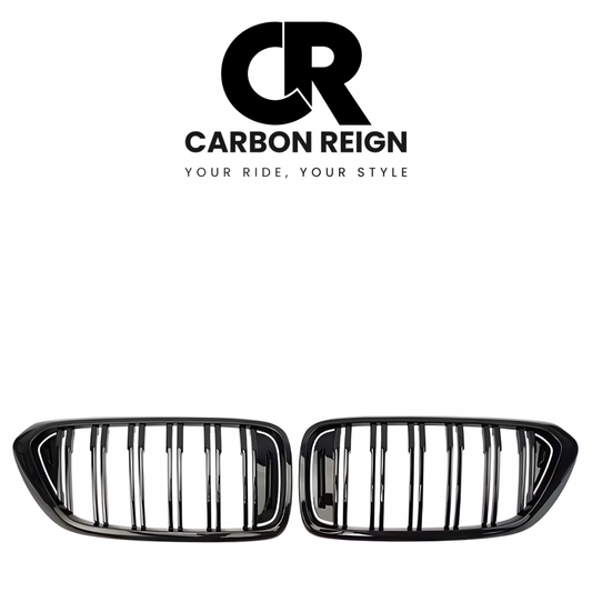 BMW 6 SERIES CARBON FIBER/GLOSS BLACK DOUBLE SLAT GRILL 2018-2020
