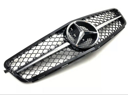 C Class - W204/C204/S204: Chrome/Black AMG Style 1 Fin Grill 07-14