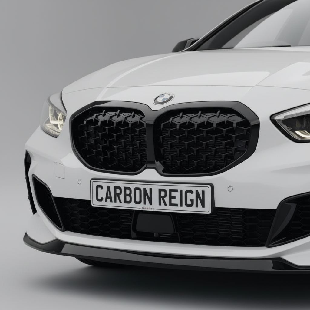 1 Series - F40: Gloss Black Diamond Style Grill 20-24
